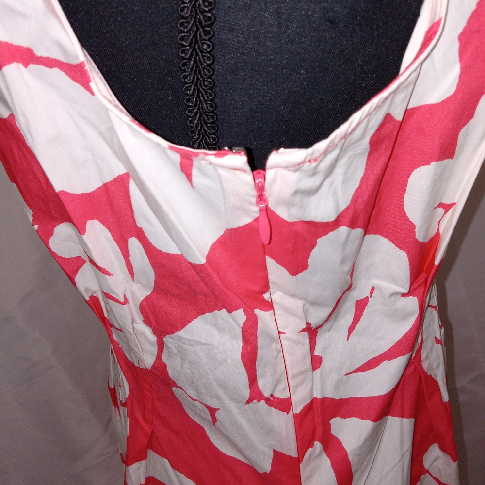 Banana Republic Coral Floral Poplin Halter Midi Dress Size 6 NWT $120 - Picture 6 of 15